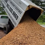 Dixon Trees branded truck and equipment on-site at a Lexington tree removal project