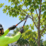Young tree receiving structural pruning in Columbia, SC